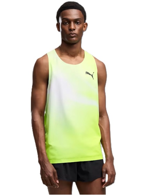 Puma Lightspeed Ultrawave Graphic Running Singlet Sunny Lime