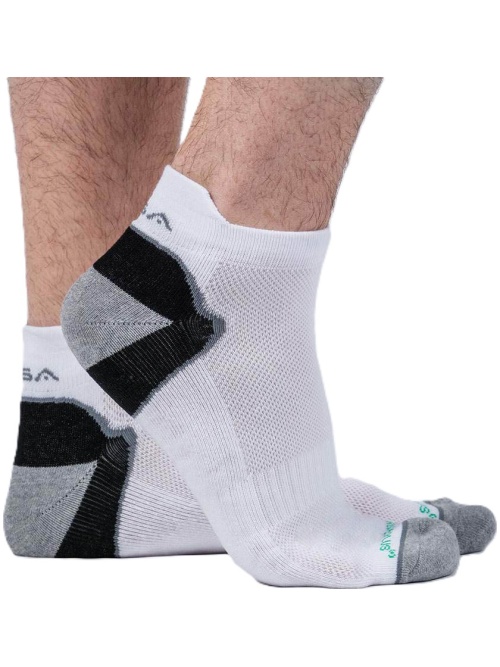 GSA Organic Plus Extra Cushioned Low Cut 6 Pack White/Grey/Black