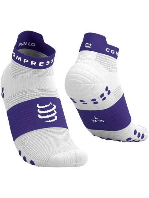 Compressport Pro Racing Socks V4.0 Run Low Star White/Orient Blue