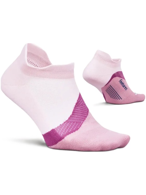Feetures Elite Light Cushion No Show Tab Pink Salt