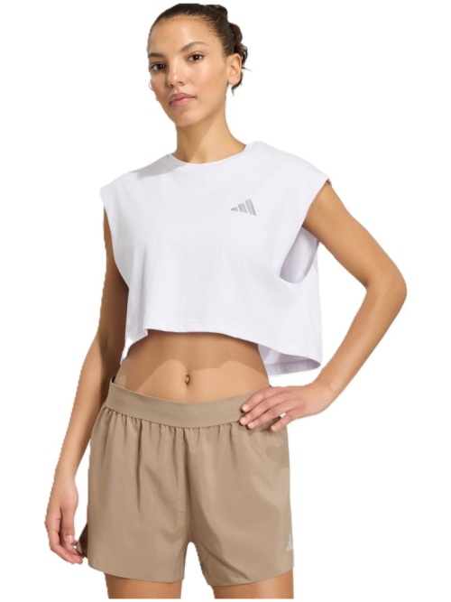 Adidas Running Essentials Crop T-Shirt W Frozen Purple