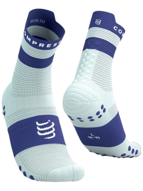 Compressport Pro Racing Socks V4.0 Run High Star White/Orient Blue